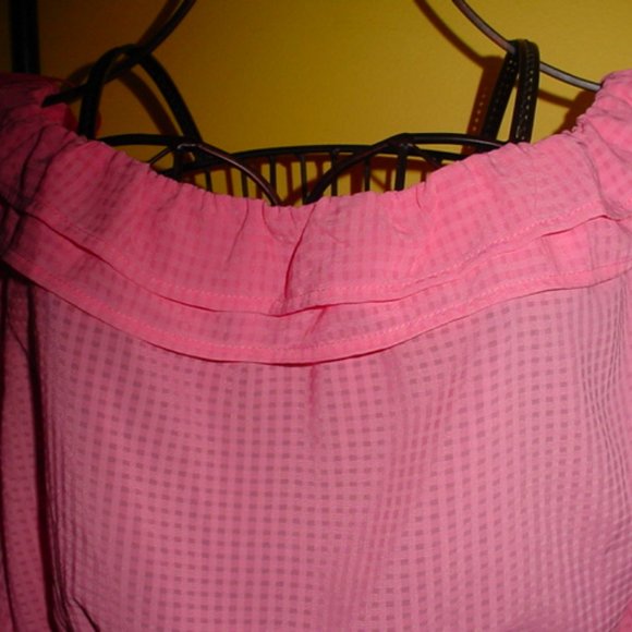 CATO NWT Pink Gingham On/Off Blouse XL - Picture 2 of 2